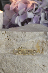 Love Word Paperclip - Gold
