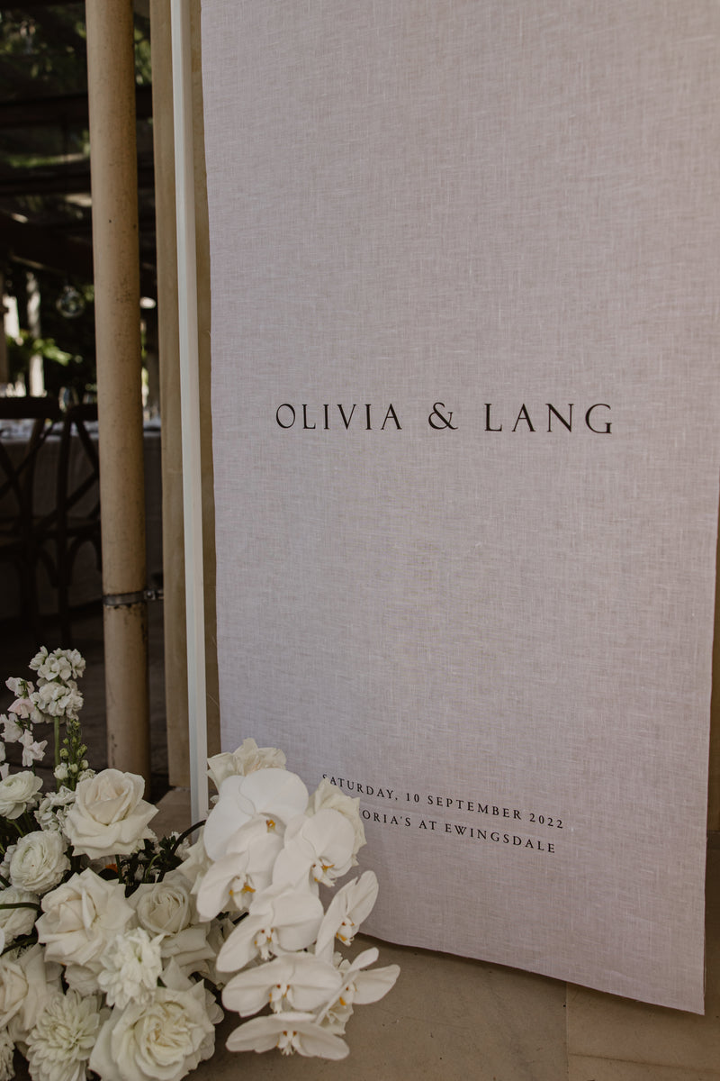 LINEN / Welcome Sign