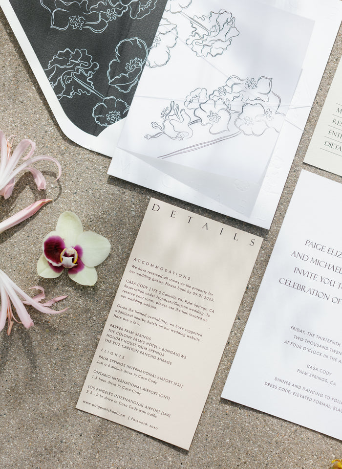 Paige & Michael | Palm Springs, USA wedding stationary #1