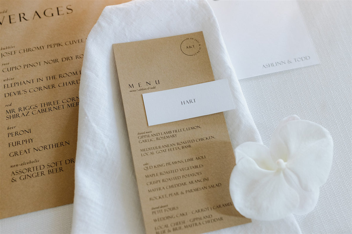 Ash & Todd | Melbourne Australia wedding stationary #7