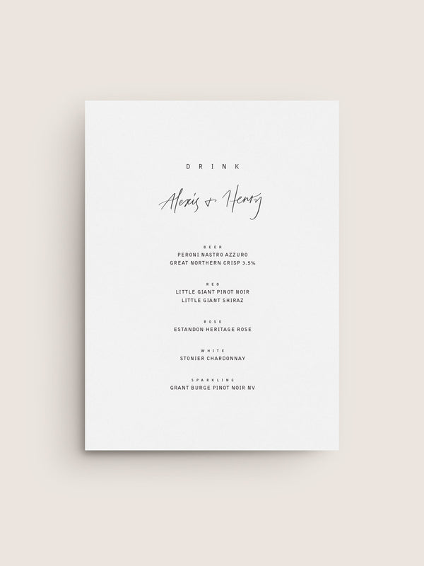 ALCHEMY / Bar Menu 01