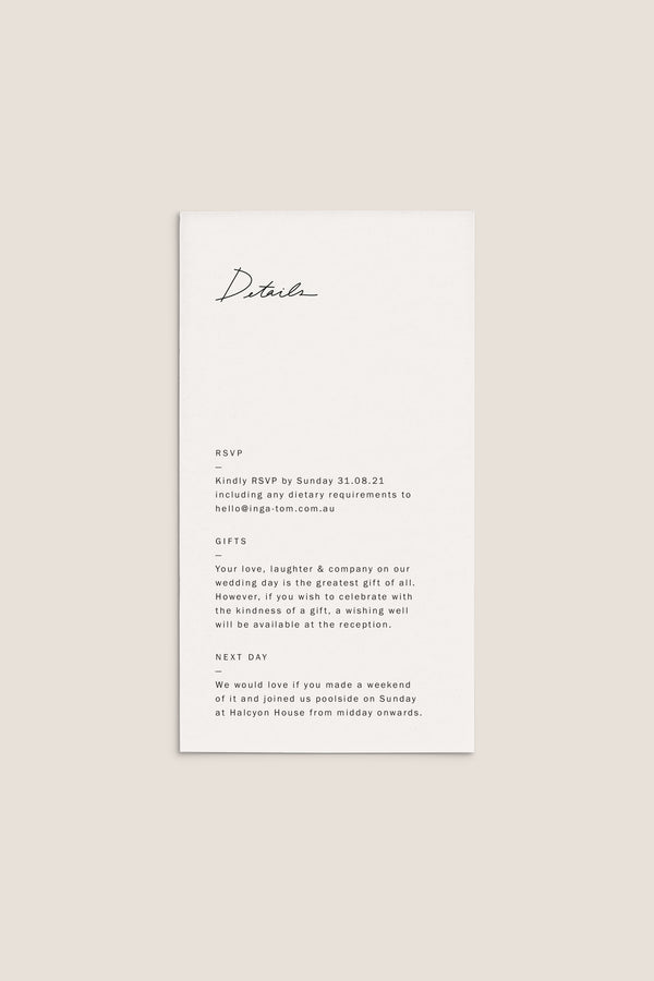 FLORENCE Enclosure Card