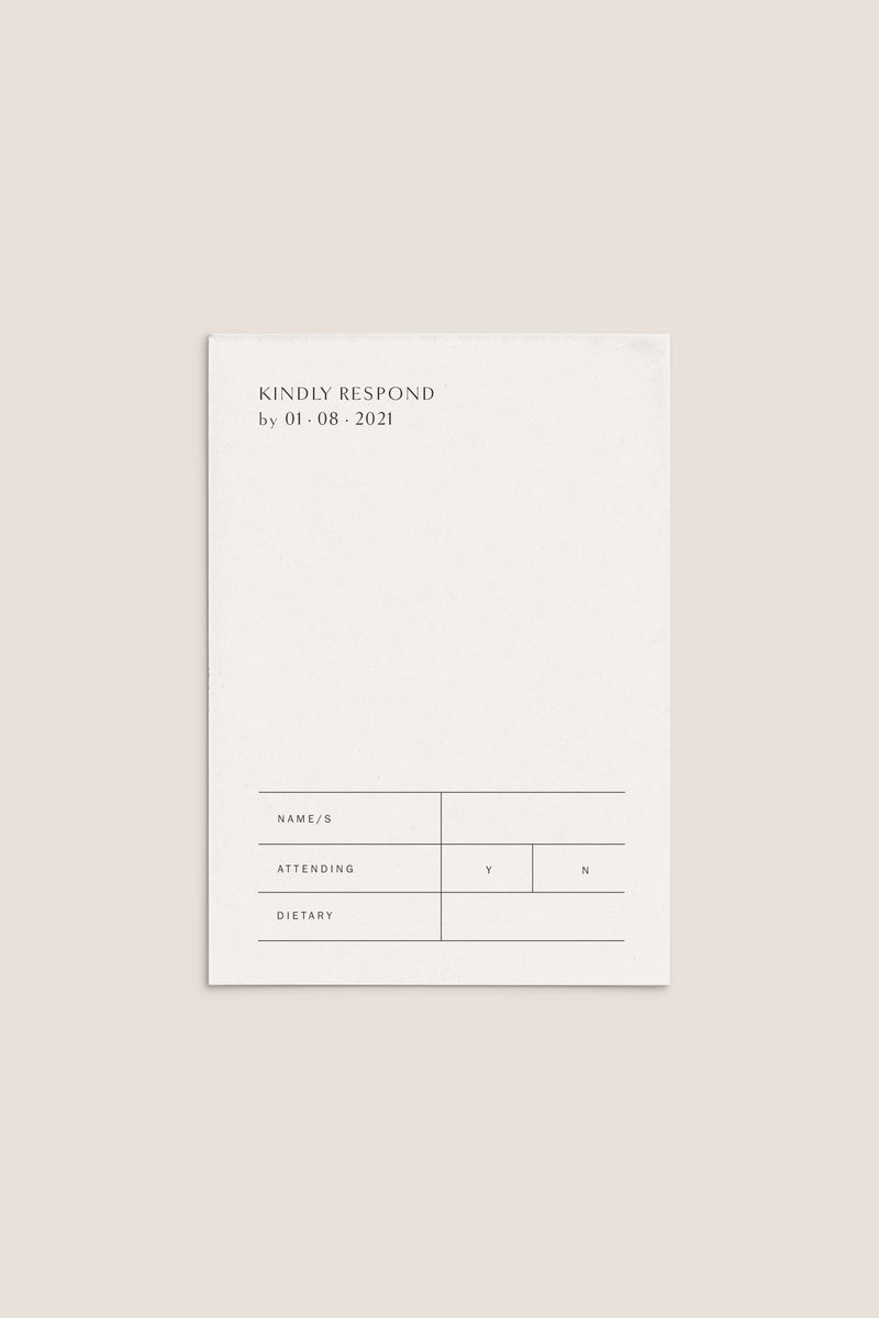 NEW ROMANTICS / 02 RSVP Card
