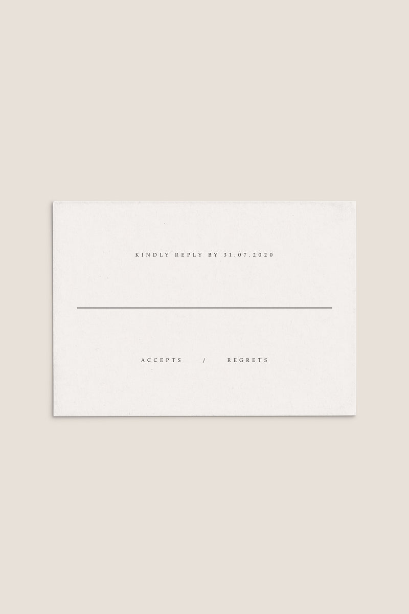 NEW ROMANTICS / 03 RSVP Card